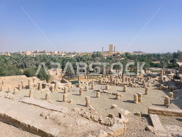 الآثار القديمة في الدرعية، بالقرب من الرياض، المملكة العربية السعودية.