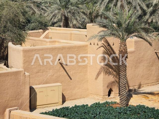 الآثار القديمة في الدرعية، بالقرب من الرياض، المملكة العربية السعودية.