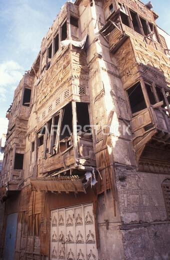 Old town houses, Jeddah, Gulf States, UAE.