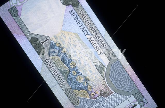 Gulf States, Saudi Arabia, Currency, one Riyal note.
