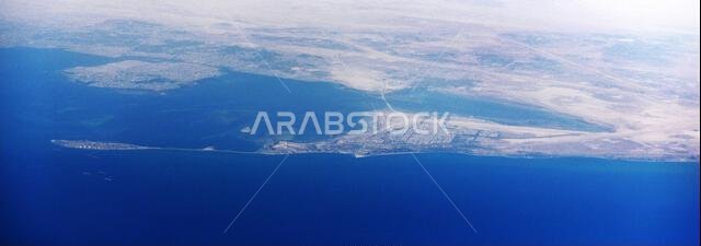 صورة جوية لرأس تنورة والدمام في المملكة العربية السعودية.