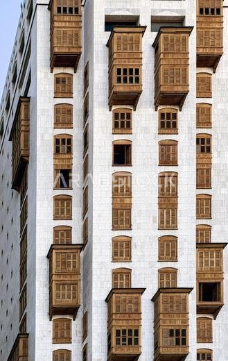 Mecca, Saudi Arabia – December 18, 2025: Exterior view of Makkah Hotel near the entrance of Masjid al-Haram in Mecca.
