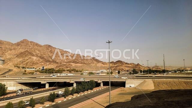 Beautiful view of the highway in Makkah