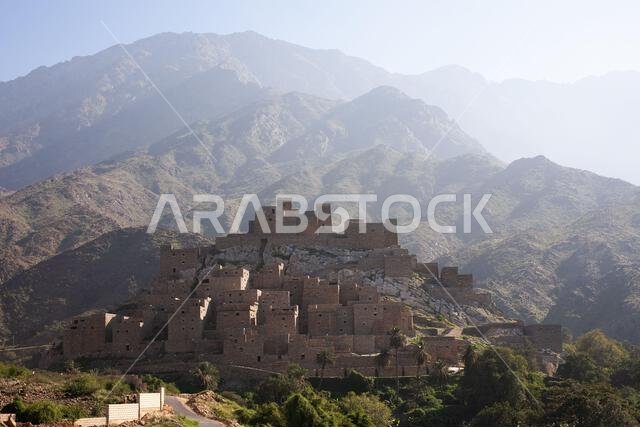 Thee Ain Heritage Village in the Al-Baha Region, Saudi Arabia