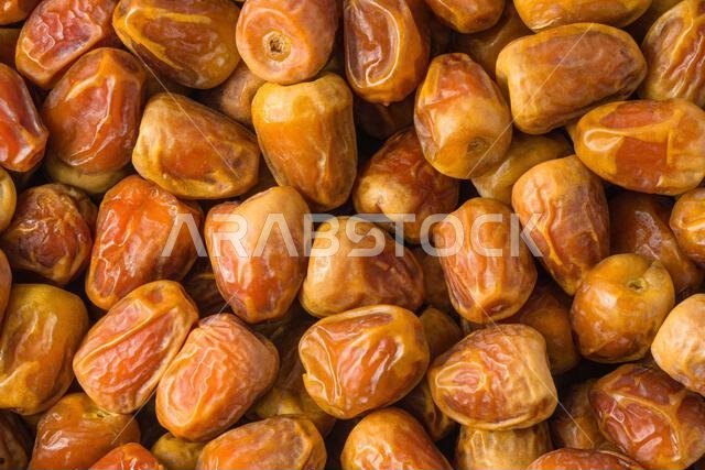Close-Up of Fresh Saudi Dates (Barhi and Sukari Variety)