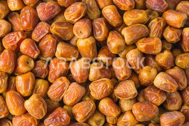 Close-Up of Fresh Saudi Dates (Barhi and Sukari Variety)