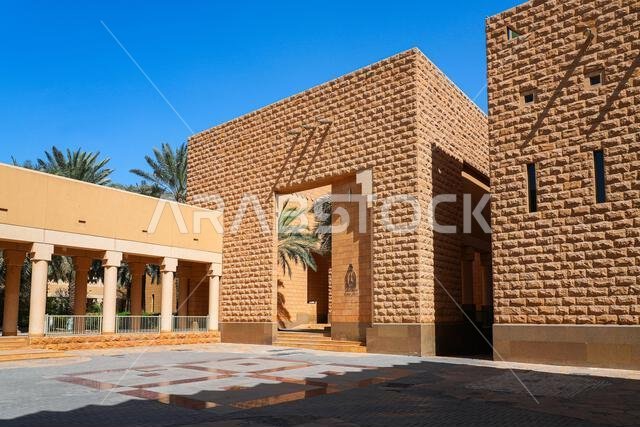 العمارة النجدية التقليدية لقصر المربع التاريخي في الرياض، المملكة العربية السعودية
