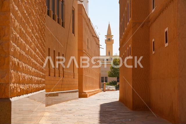 العمارة النجدية التقليدية لقصر المربع التاريخي في الرياض، المملكة العربية السعودية