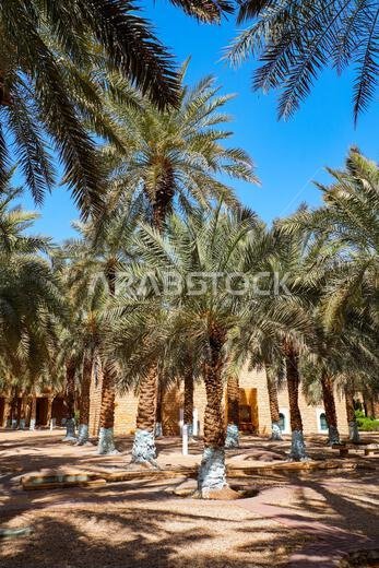 العمارة النجدية التقليدية لقصر المربع التاريخي في الرياض، المملكة العربية السعودية