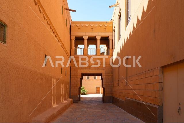 العمارة النجدية التقليدية لقصر المربع التاريخي في الرياض، المملكة العربية السعودية