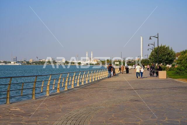 Jeddah Corniche, a waterfront promenade on the Red Sea coast in Saudi Arabia