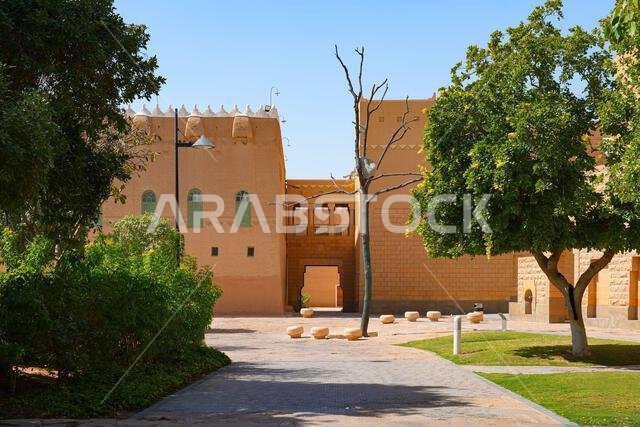 Traditional Najdi architecture of the Murabba Historical Palace in Riyadh, Saudi Arabia