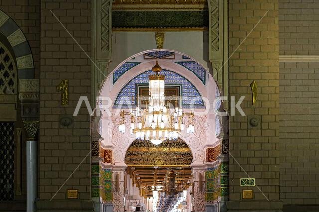 Al-Salam Gate of the Prophet's Mosque (Al-Masjid an-Nabawi) in Medina, Saudi Arabia