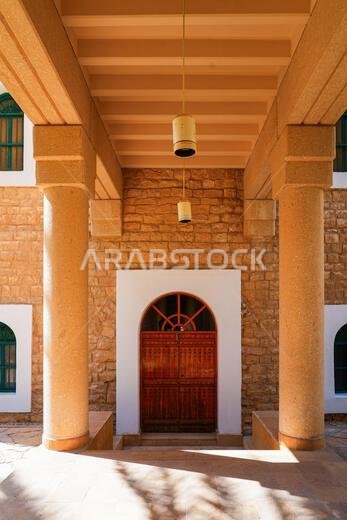 العمارة النجدية التقليدية لقصر المربع التاريخي في الرياض، المملكة العربية السعودية