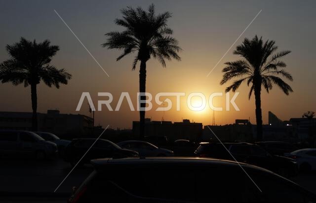 Sunset in capital of Kingdom of Saudi Arabia - Riyadh