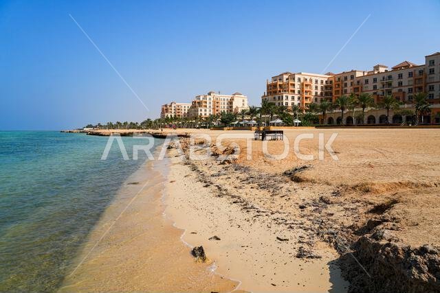 Bay La Sun Beach on the Red Sea coast in King Abdullah Economic City (KAEC), Saudi Arabia