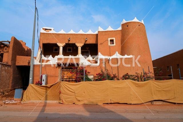 The restored Al-Sheikh heritage house with traditional Najdi architecture in Shaqra, Saudi Arabia