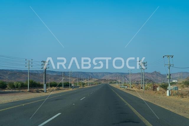 jeddah riyadh highway road, mountain road.