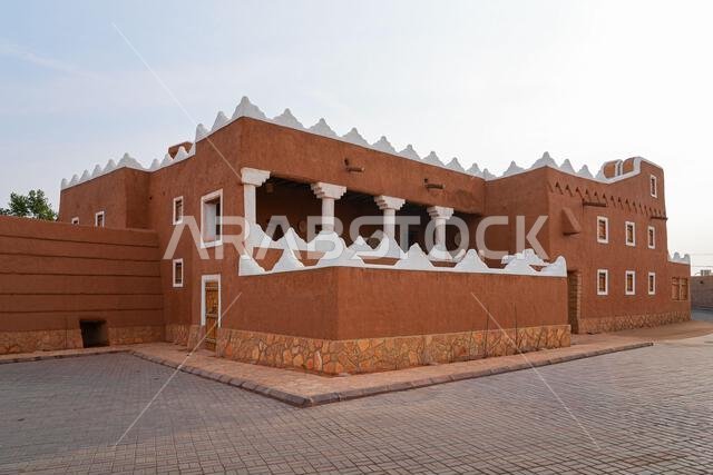 The restored Al-Sheikh heritage house with traditional Najdi architecture in Shaqra, Saudi Arabia
