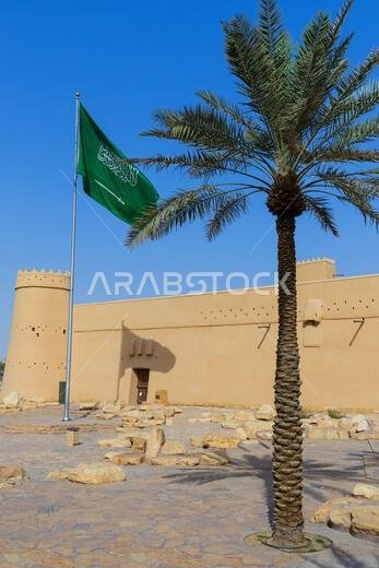 The main entrance to the 19th-century Masmak Fortress (al-Masmak Palace) in Riyadh, Saudi Arabia