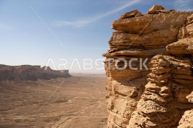 Landscape views of "The Edge of the World" tourist attraction, near Riyadh, Saudi Arabia