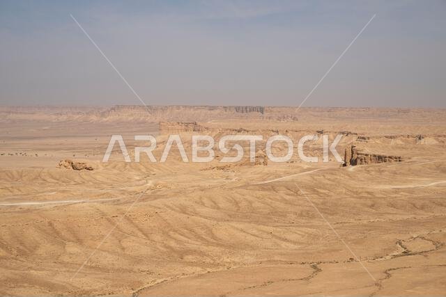 Landscape views of "The Edge of the World" tourist attraction, near Riyadh, Saudi Arabia
