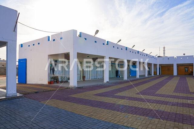 The main square of the restored Amerah Souq in Umluj, Saudi Arabia The main square of the restored Amerah Souq in Umluj, Saudi Arabia