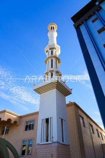 مئذنة حديثة لمسجد الميناء في أملج، المملكة العربية السعودية مئذنة حديثة لمسجد الميناء في أملج، المملكة العربية السعودية
