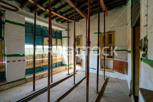 Interior restoration and structural shoring of a historic house in Al-Balad, the Old Town of Jeddah, Saudi Arabia