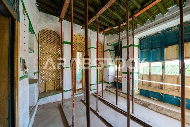 Interior restoration and structural shoring of a historic house in Al-Balad, the Old Town of Jeddah, Saudi Arabia
