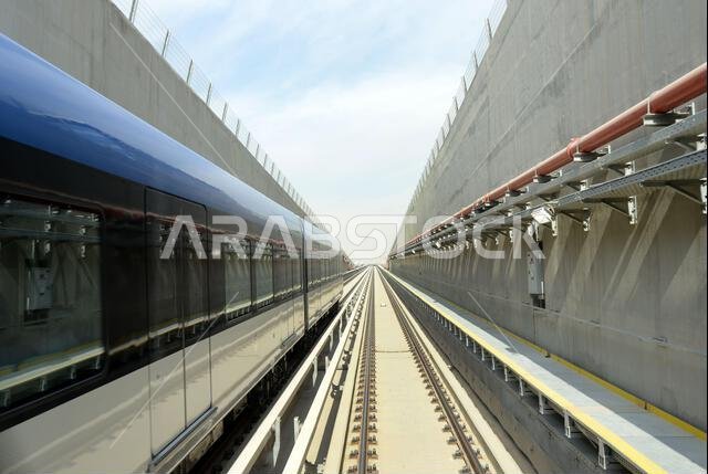 Riding in the modern metro train in Riyad, Saudi Arabia. Riding in the modern metro train in Riyad, Saudi Arabia.