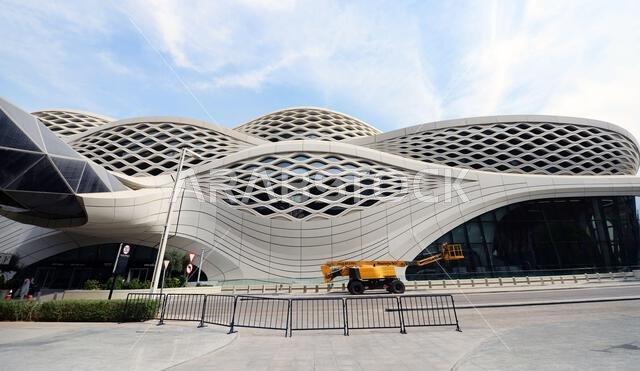 The modern and beautiful KAFD metro station in Riyadh, Saudi Arabia. The modern and beautiful KAFD metro station in Riyadh, Saudi Arabia.