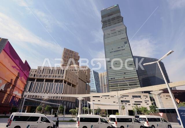 Beautiful modern buildings at KAFD in Riyadh, Saudi Arabia. Beautiful modern buildings at KAFD in Riyadh, Saudi Arabia.