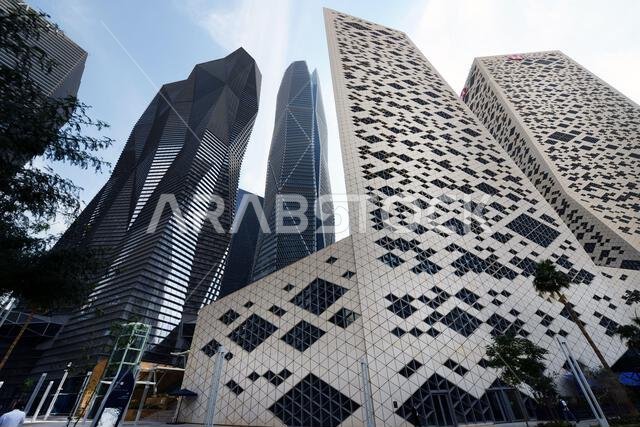 Beautiful modern buildings at KAFD in Riyadh, Saudi Arabia. Beautiful modern buildings at KAFD in Riyadh, Saudi Arabia.