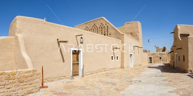 Riyadh Salwa Palace in the historic district of At-Turaif UNESCO World Heritage site panorama in Diriyah Riyadh, Saudi Arabia
