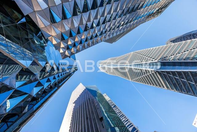 Riyadh skyline KAFD King Abdullah Financial District skyscrapers buildings in Riyadh, Saudi Arabia