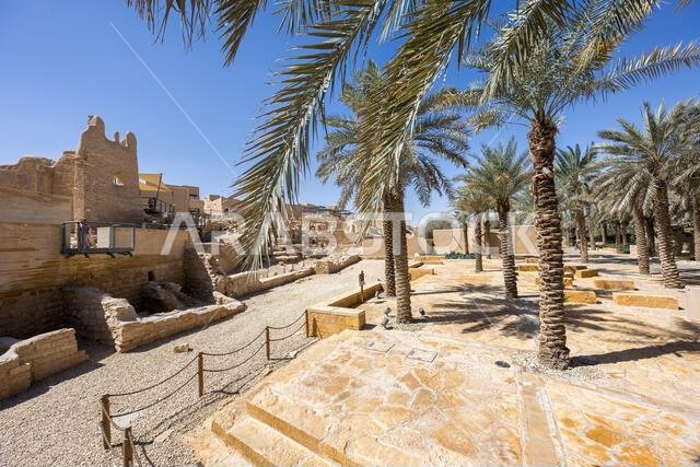 قصر الرياض سلوى في منطقة الطريف التاريخية، أحد مواقع التراث العالمي لليونسكو في الدرعية، الرياض، المملكة العربية السعودية