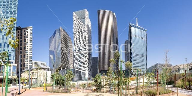 أفق الرياض، مركز الملك عبد الله المالي، ناطحات السحاب، بانوراما المباني في الرياض، المملكة العربية السعودية