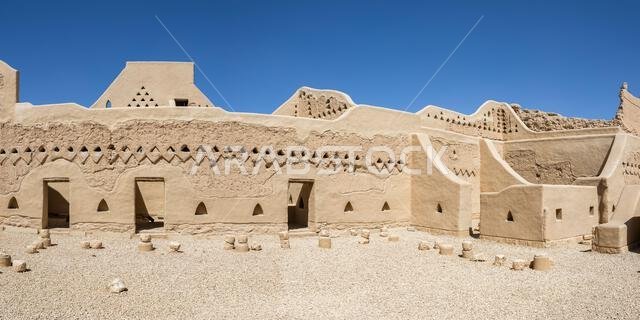 Riyadh Salwa Palace in the historic district of At-Turaif UNESCO World Heritage site panorama in Diriyah Riyadh, Saudi Arabia