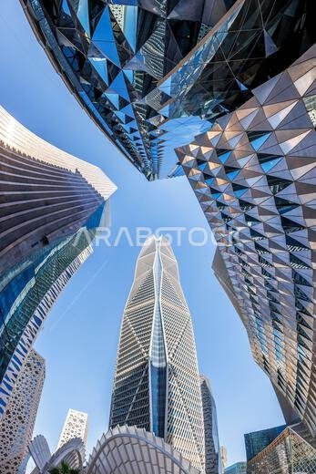 Riyadh skyline KAFD King Abdullah Financial District skyscrapers buildings in Riyadh, Saudi Arabia