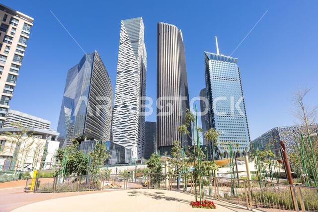 Riyadh skyline KAFD King Abdullah Financial District skyscrapers buildings in Riyadh, Saudi Arabia