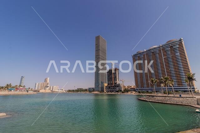 Coastal skyscrapers in Jeddah, Saudi Arabia