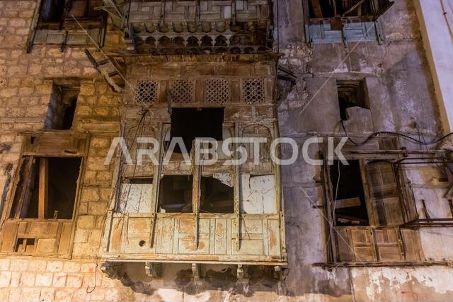 Old house in Al Balad,  historic center of Jeddah, Saudi Arabia