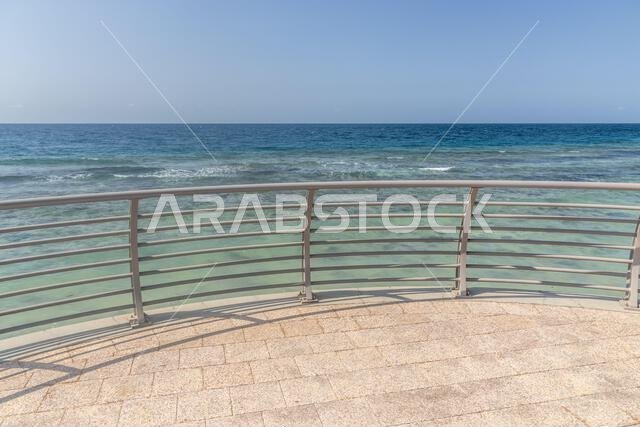View of corniche promenade in Jeddah, Saudi Arabia