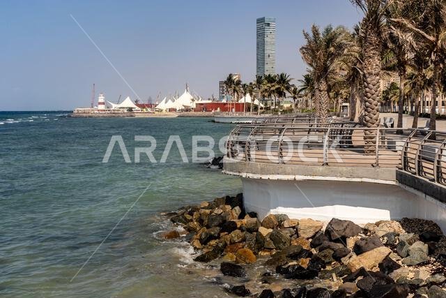 منظر لممشى الكورنيش في جدة، المملكة العربية السعودية منظر لممشى الكورنيش في جدة، المملكة العربية السعودية