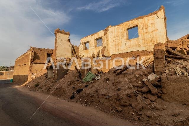 أطلال منازل قديمة في حائل، المملكة العربية السعودية