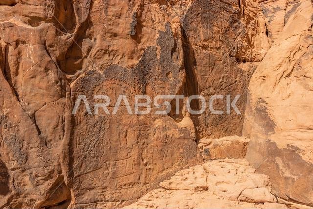 Rock art (petroglyphs) in Jubbah, Saudi Arabia Rock art (petroglyphs) in Jubbah, Saudi Arabia