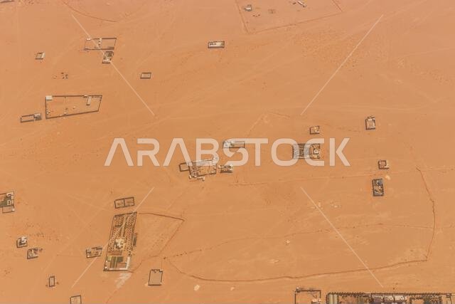 Aerial view of Riyadh suburbs, Saudi Arabia