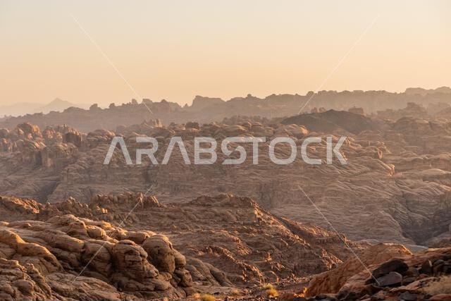 Rocky landscape of Wadi Disah, Saudi Arabia