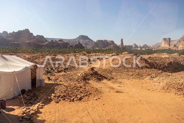 Landscape of Dadan site in Al Ula, Saudi Arabia